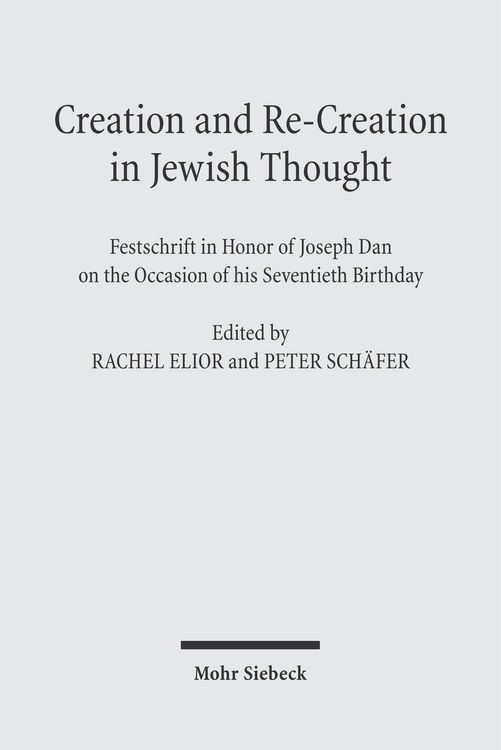Produktbild: Creation and Re-Creation in Jewish Thought