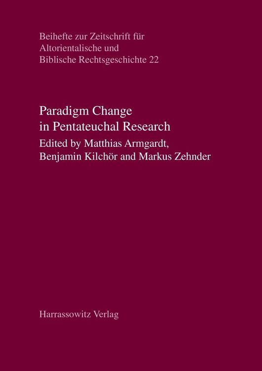 Produktbild: Paradigm Change in Pentateuchal Research