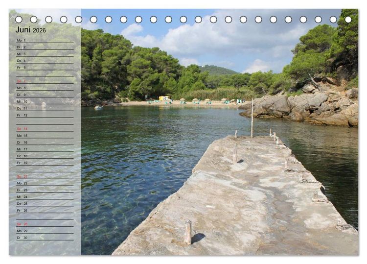 Produktbild: Zauberhaftes Ibiza - Terminplaner (Tischkalender 2026 DIN A5 quer), CALVENDO Monatskalender