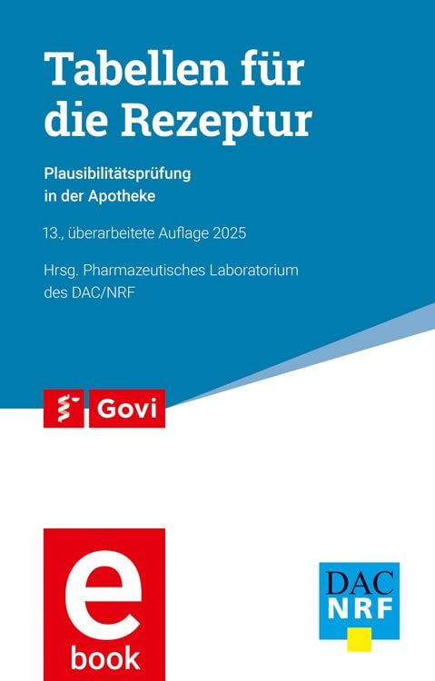 Produktbild: Tabellen für die Rezeptur