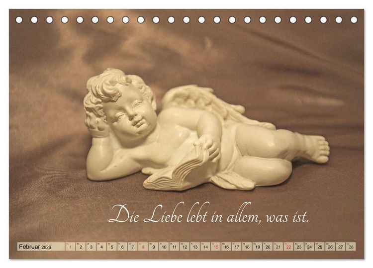 Produktbild: Engel - Die Worte der Liebe (Tischkalender 2026 DIN A5 quer), CALVENDO Monatskalender