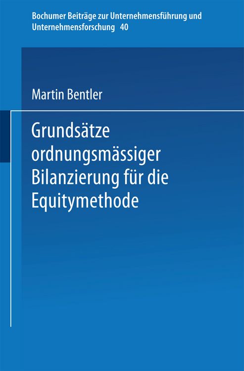 Produktbild: Grunds&auml;tze ordnungsm&auml;&szlig;iger Bilanzierung f&uuml;r die Equitymethode