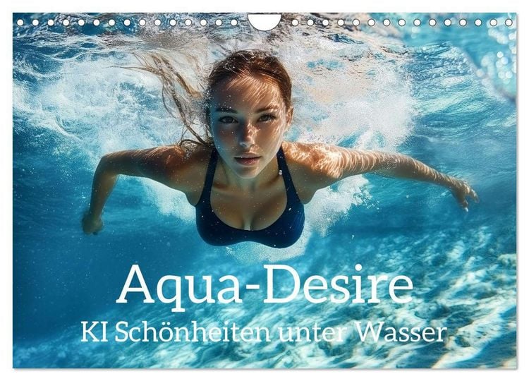 Produktbild: Aqua Desire &ndash; KI-Sch&ouml;nheiten unter Wasser (Wandkalender 2026 DIN A4 quer), CALVENDO Monatskalender