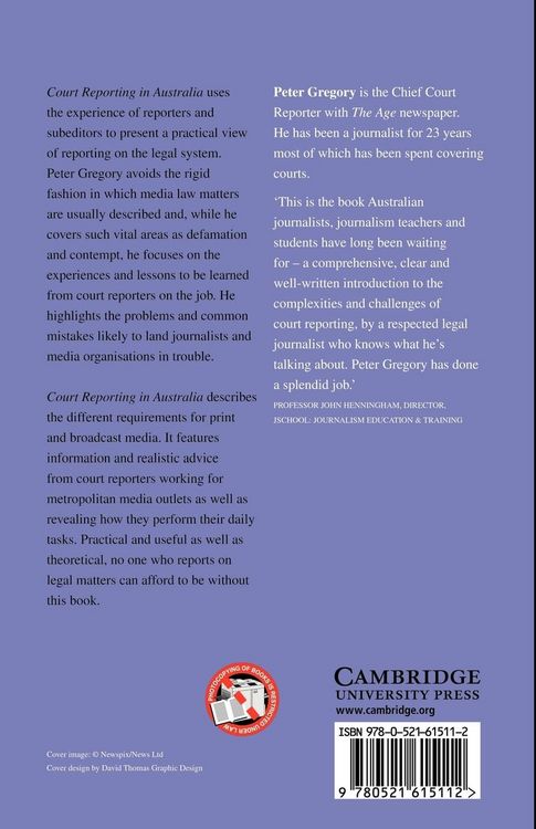 Produktbild: Court Reporting in Australia