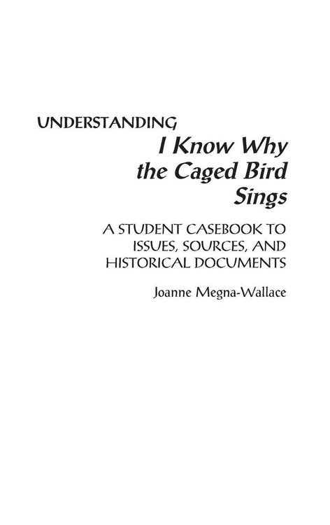 Produktbild: Understanding I Know Why the Caged Bird Sings