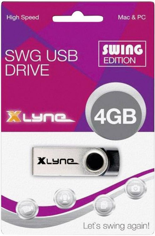 Produktbild: Xlyne Swing USB-Stick 4GB Schwarz 177559 USB-A (USB 2.0)