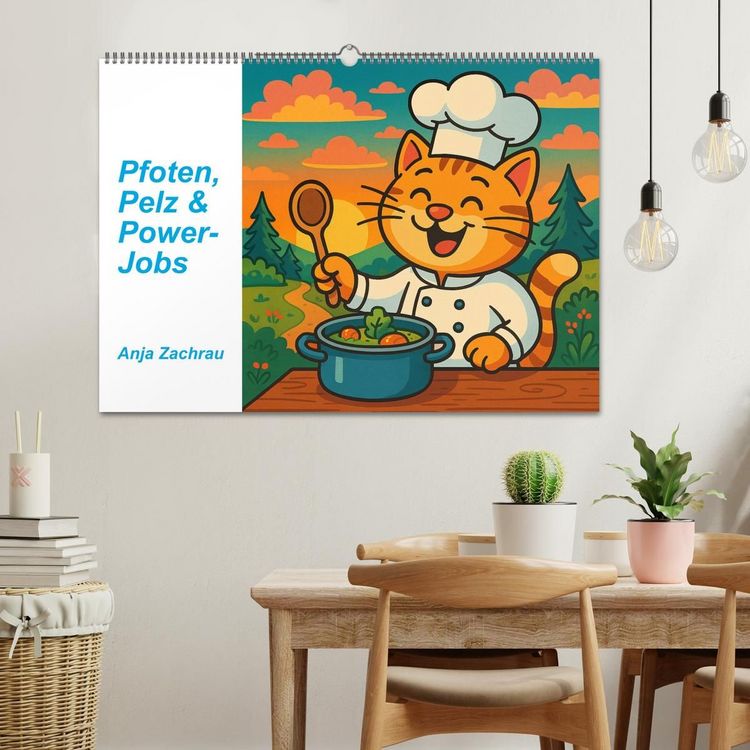 Produktbild: Pfoten, Pelz & Power-Jobs (Wandkalender 2027 DIN A2 quer), CALVENDO Monatskalender