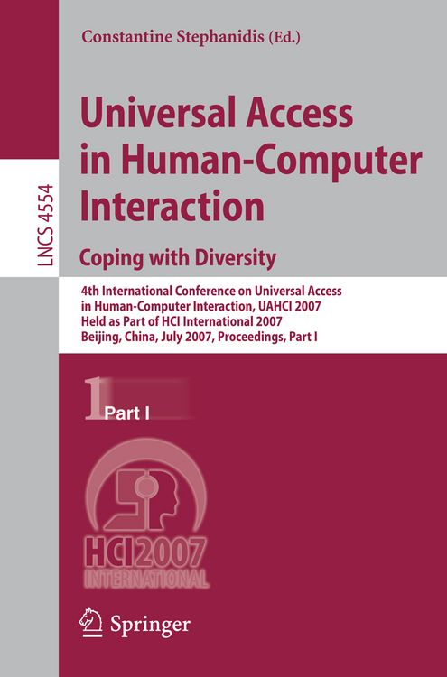 Produktbild: Universal Acess in Human Computer Interaction. Coping with Diversity