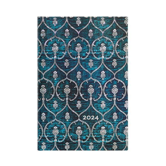 Produktbild: Paperblanks 2024 Blue Velvet Blue Velvet 12-Month Mini Horiz