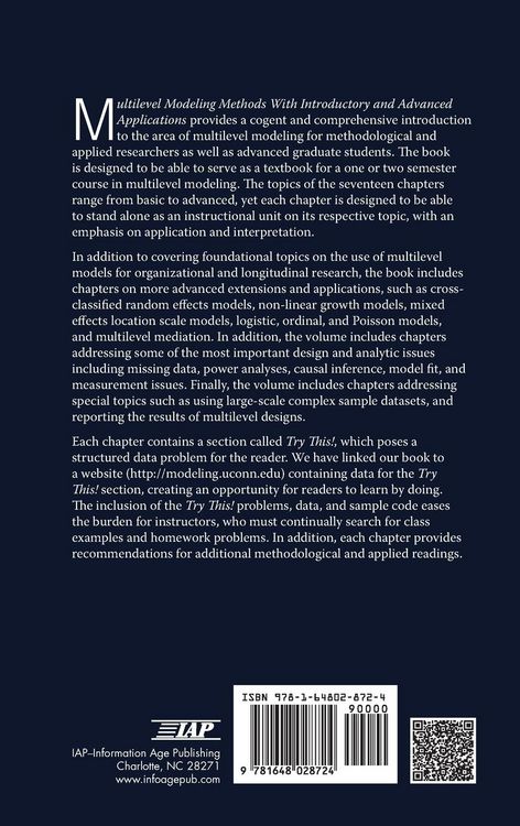 Produktbild: Multilevel Modeling Methods with Introductory and Advanced Applications