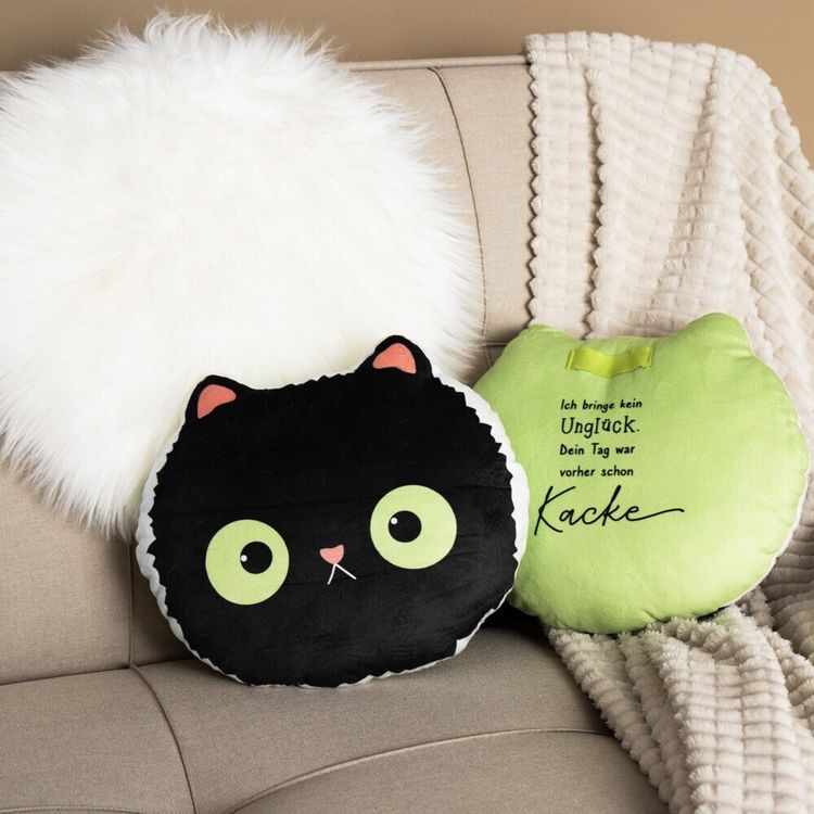 Produktbild: Pl&uuml;schkissen Motiv "Katze"