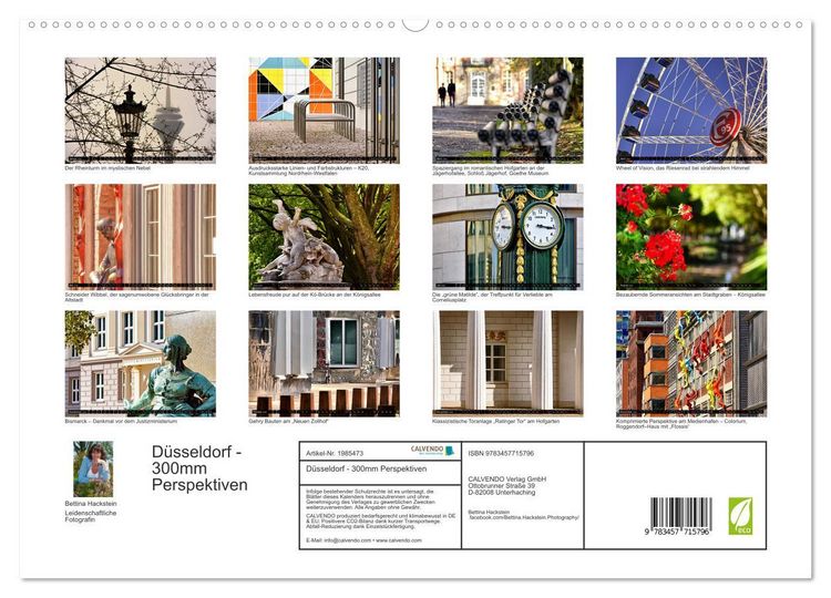 Produktbild: D&uuml;sseldorf - 300mm Perspektiven (hochwertiger Premium Wandkalender 2026 DIN A2 quer), Kunstdruck in Hochglanz