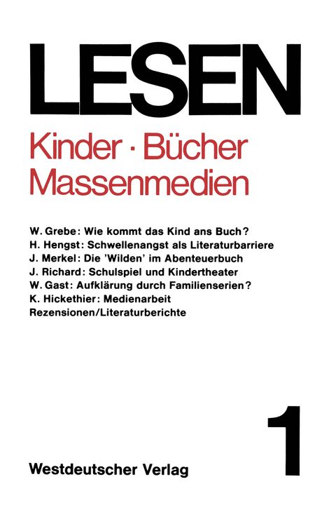 Produktbild: Kinder &mdash; B&uuml;cher &mdash; Massenmedien