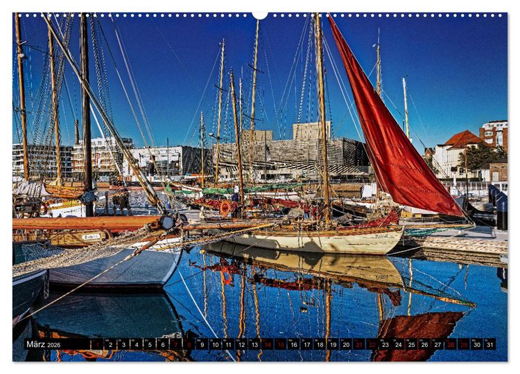 Produktbild: BREMERHAVEN Maritimes in der Seestadt (hochwertiger Premium Wandkalender 2026 DIN A2 quer), Kunstdruck in Hochglanz
