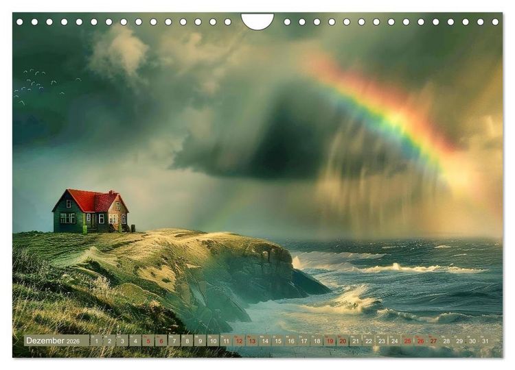 Produktbild: Sturmwarnung an der K&uuml;ste (Wandkalender 2026 DIN A4 quer), CALVENDO Monatskalender