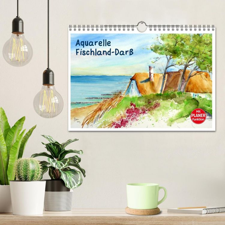 Produktbild: Aquarelle - Fischland-Dar&szlig; (Wandkalender 2026 DIN A4 quer), CALVENDO Monatskalender