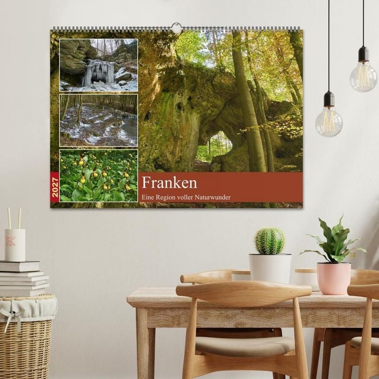 Produktbild: Franken - eine Region voller Naturwunder (Wandkalender 2027 DIN A2 quer), CALVENDO Monatskalender