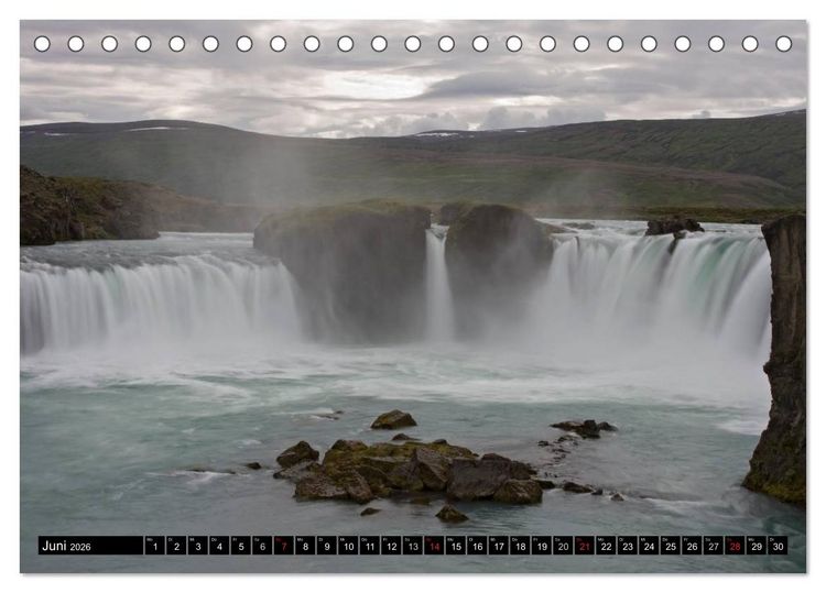 Produktbild: Wasserf&auml;lle Islands (Tischkalender 2026 DIN A5 quer), CALVENDO Monatskalender