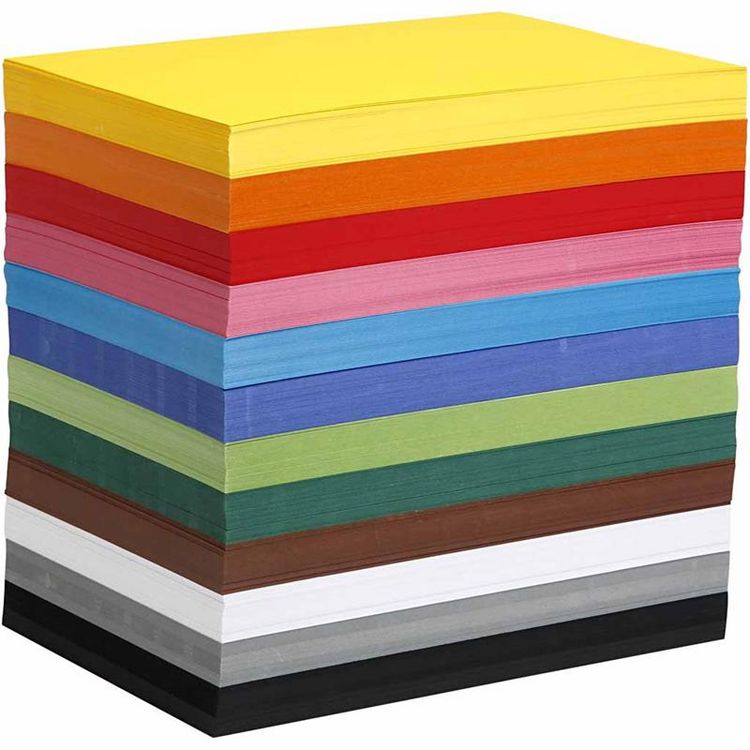 Produktbild: Creativ Company Farbkarton, A4, Blatt 210x297 mm, 180 g, sortierte Farben, 1200 Blatt sortiert