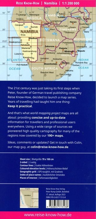 Produktbild: Reise Know-How Landkarte Namibia (1:1.200.000)