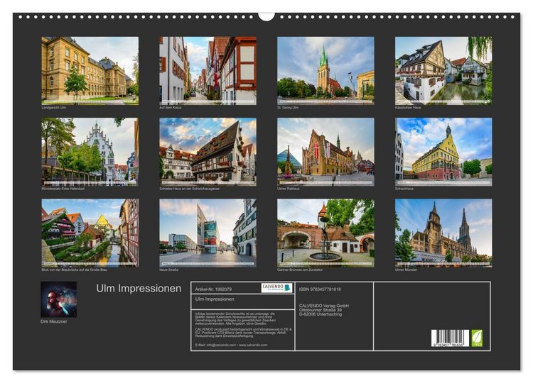 Produktbild: Ulm Impressionen (Wandkalender 2026 DIN A2 quer), CALVENDO Monatskalender