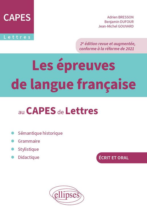 Produktbild: Les &eacute;preuves de langue fran&ccedil;aise au CAPES de Lettres