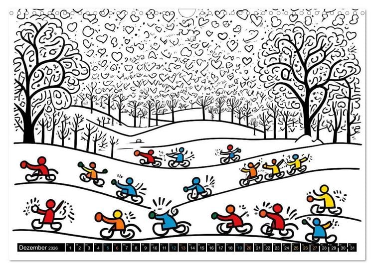 Produktbild: Comics f&uuml;r Kinder . Kinder lieben Abwechslung (Wandkalender 2026 DIN A3 quer), CALVENDO Monatskalender