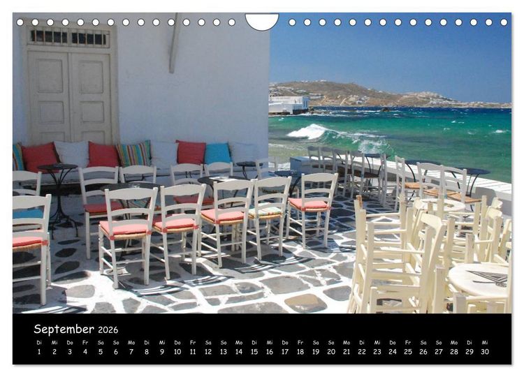 Produktbild: Mykonos - Stille Ecken (Wandkalender 2026 DIN A4 quer), CALVENDO Monatskalender