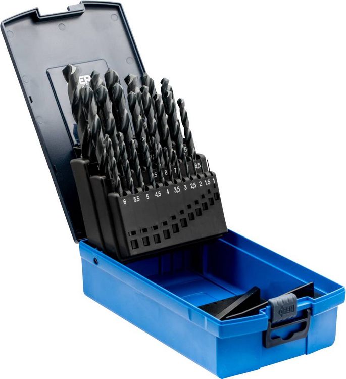 Produktbild: PFERD TOOLS 25203702 SET SPB DIN 338 HSSG N 1-13 STEEL 25 Stahl Metall-Spiralbohrer-Set 25teilig 1 mm, 1.5 mm, 2 mm, 2.5 mm, 3 mm