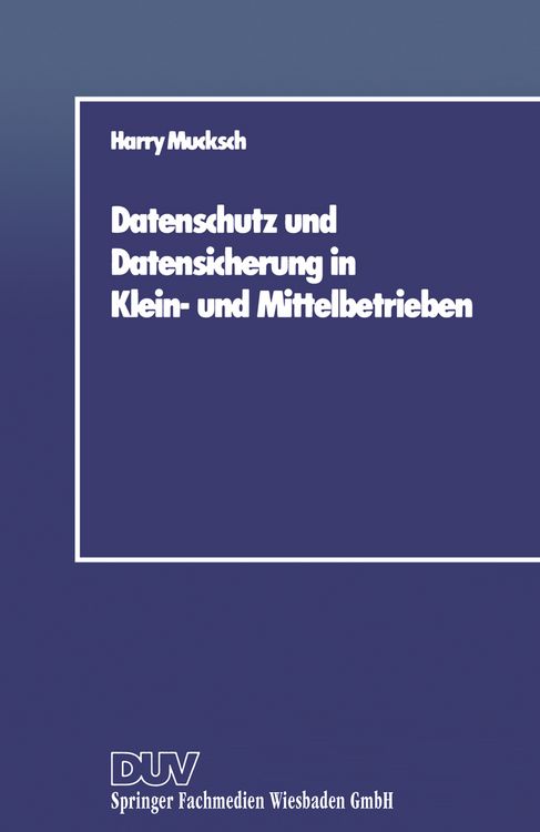Produktbild: Datenschutz und Datensicherung in Klein- und Mittelbetrieben