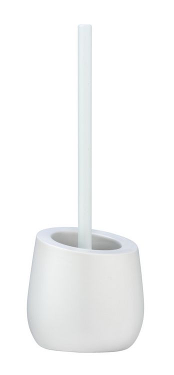 Produktbild: WC-Garnitur Mod. Badi Wei&szlig; Keramik, mit Silikon-B&uuml;rstenkopf