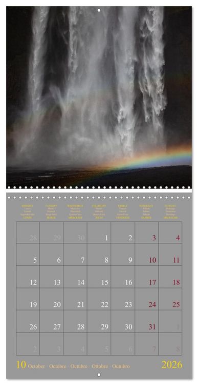 Produktbild: Iceland - the land of ice and fire (Wall Calendar 2026 12 &times; 12 Inch) CALVENDO 12 Month Wall Calendar