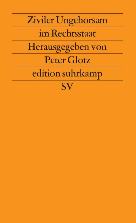 Produktbild: Ziviler Ungehorsam im Rechtsstaat