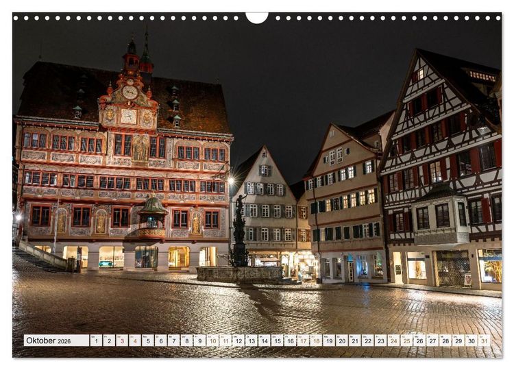 Produktbild: Nachts in T&uuml;bingen (Wandkalender 2026 DIN A3 quer), CALVENDO Monatskalender