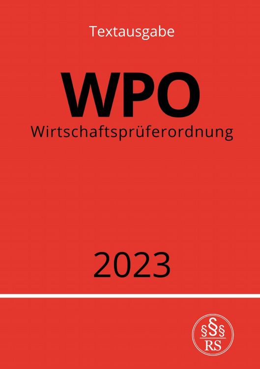 Produktbild: Wirtschaftspr&uuml;ferordnung - WPO 2023
