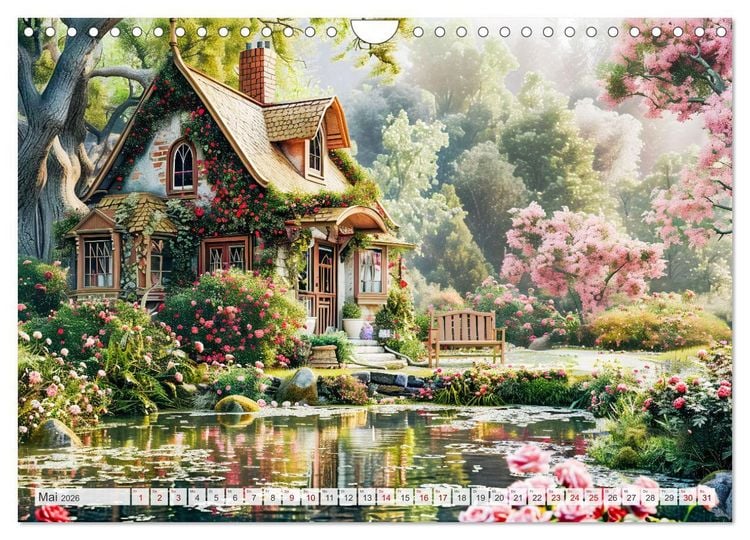 Produktbild: Cottages am Wasser - Malerische R&uuml;ckzugsorte genie&szlig;en (Wandkalender 2026 DIN A4 quer), CALVENDO Monatskalender