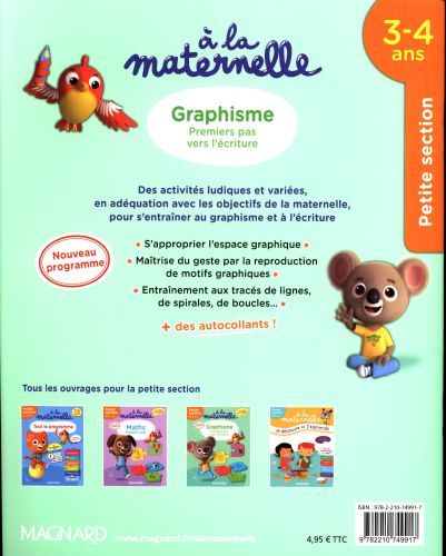 Produktbild: A la maternelle, graphisme : premiers pas vers l'&eacute;criture : PS