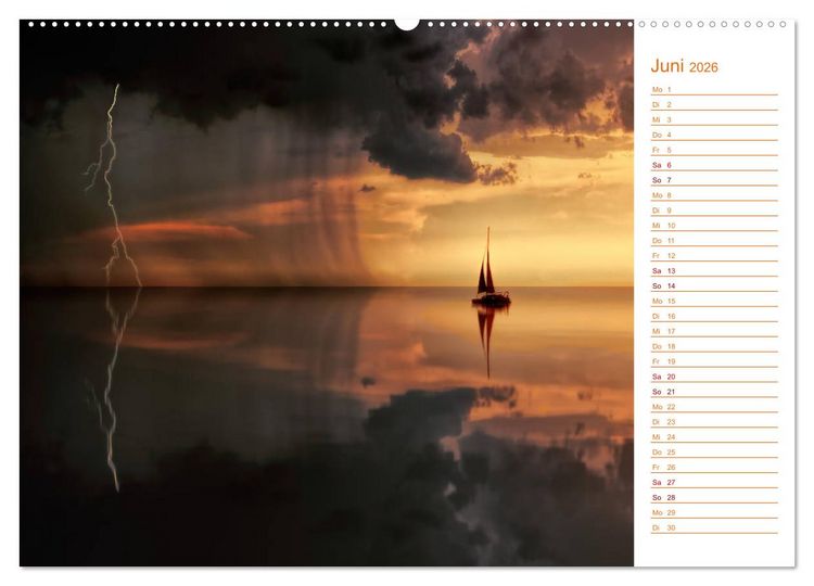 Produktbild: Faszination Blitze beeindruckende Fotos (Wandkalender 2026 DIN A2 quer), CALVENDO Monatskalender