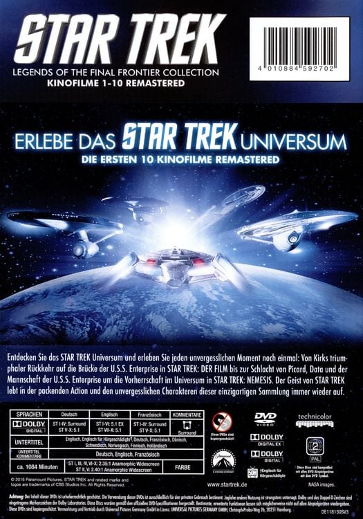 Produktbild: Star Trek 1-10 - Box - Remastered [10 DVDs]
