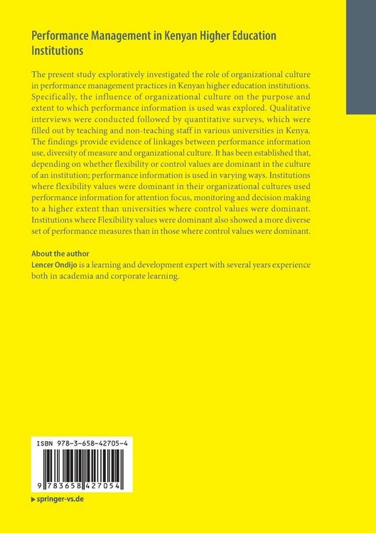 Produktbild: Performance Management in Kenyan Higher Education Institutions