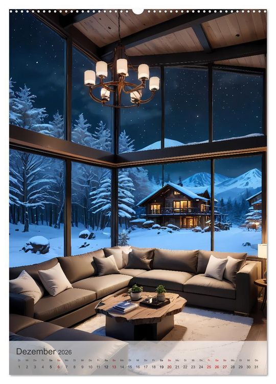 Produktbild: Wohn(t)r&auml;ume - Wohnzimmer Impressionen (hochwertiger Premium Wandkalender 2026 DIN A2 hoch), Kunstdruck in Hochglanz