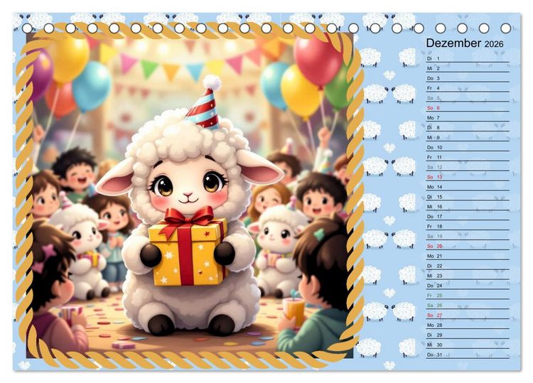 Produktbild: L&auml;mmchen Lillys erste Momente (Tischkalender 2026 DIN A5 quer), CALVENDO Monatskalender