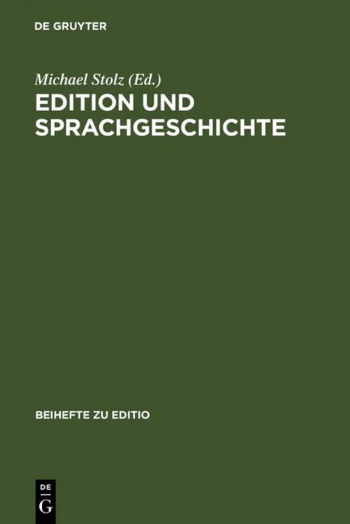 Produktbild: Edition und Sprachgeschichte