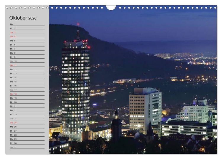 Produktbild: Jena in Th&uuml;ringen (Wandkalender 2026 DIN A3 quer), CALVENDO Monatskalender