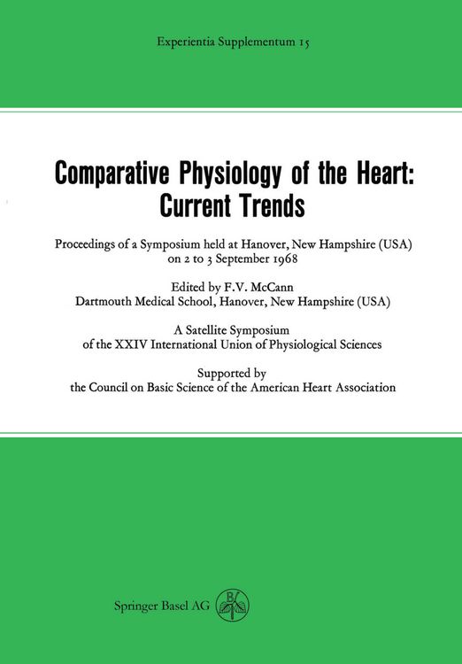Produktbild: Comparative Physiology of the Heart: Current Trends