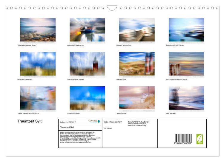Produktbild: Traumzeit Sylt (Wandkalender 2027 DIN A3 quer), CALVENDO Monatskalender