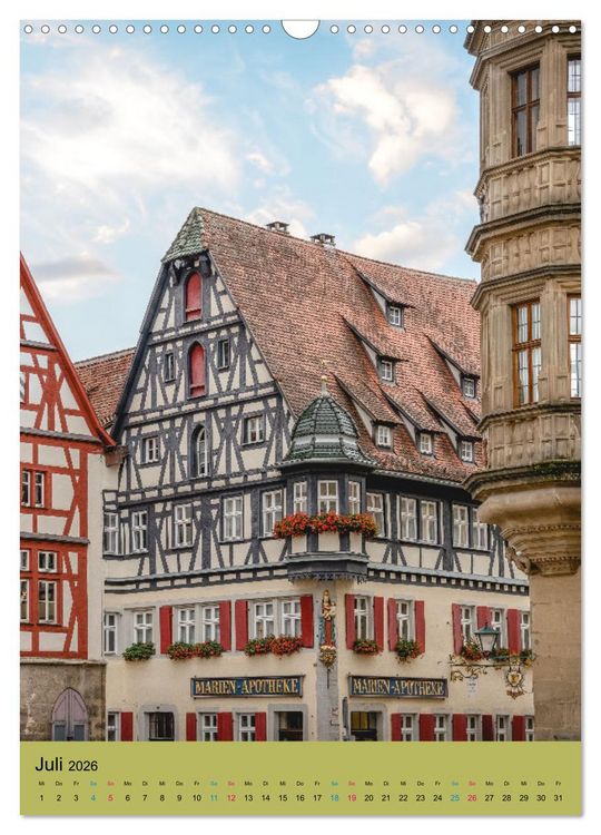 Produktbild: Rothenburg ob der Tauber (Wandkalender 2026 DIN A3 hoch), CALVENDO Monatskalender