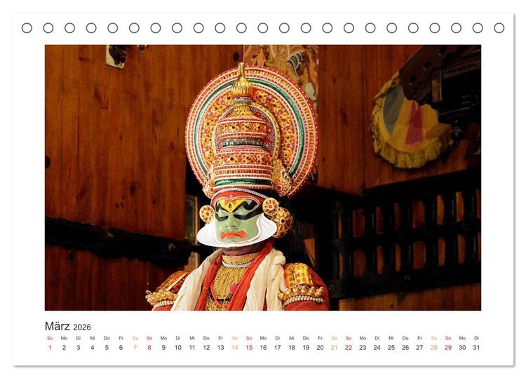 Produktbild: Kerala - Im S&uuml;den Indiens (Tischkalender 2026 DIN A5 quer), CALVENDO Monatskalender