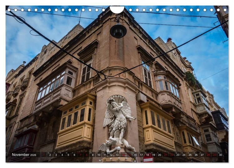 Produktbild: Valletta - Morbide Sch&ouml;nheit im Mittelmeer (Wandkalender 2026 DIN A4 quer), CALVENDO Monatskalender