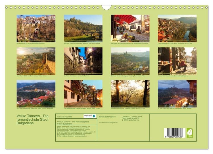 Produktbild: Veliko Tarnovo - Die romantischste Stadt Bulgariens (Wandkalender 2026 DIN A3 quer), CALVENDO Monatskalender